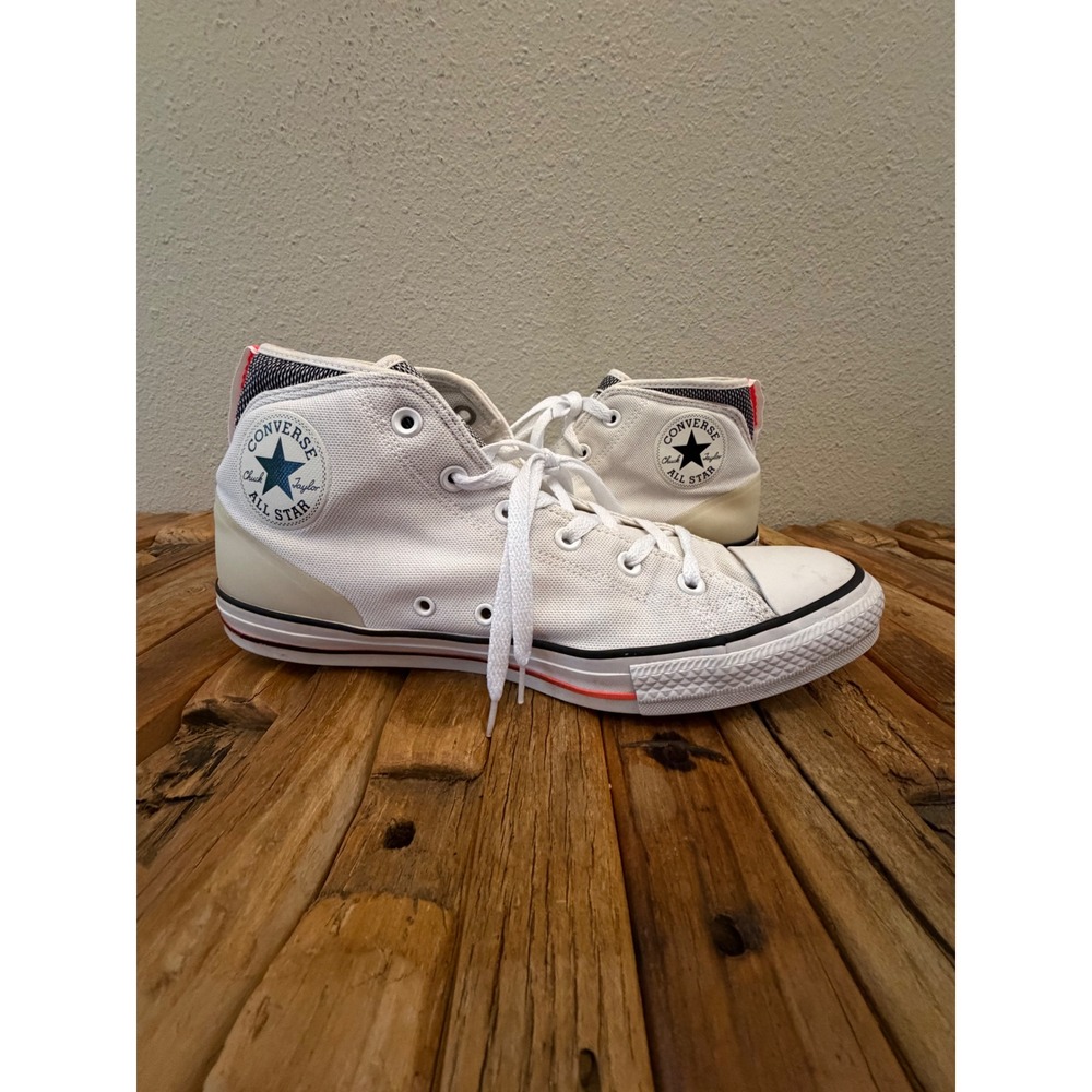 Converse All Star Madison High Top 10.5M 12.5W White Canvas Sneakers 155480C
